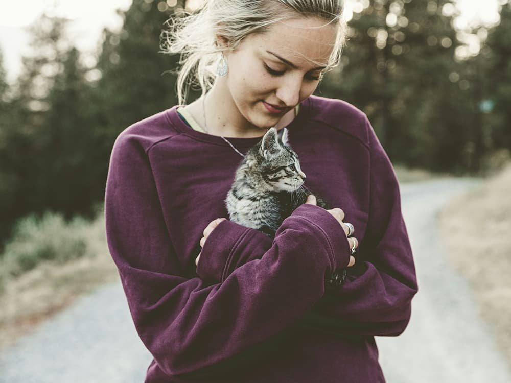 Girl and cat
